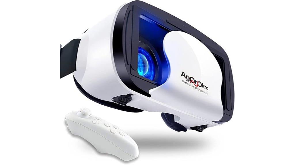 white vr headset with controller