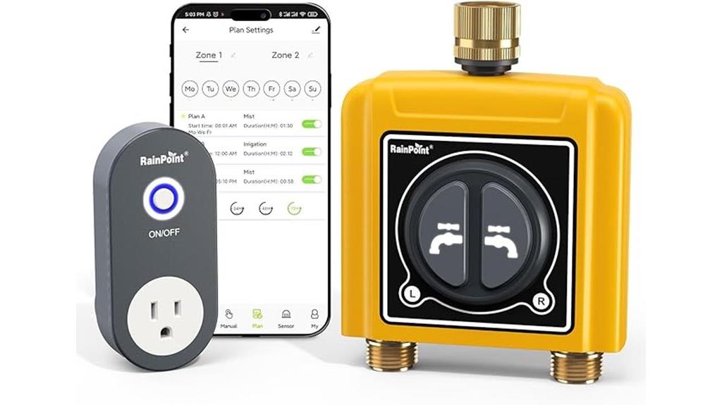 wifi controlled brass water timer