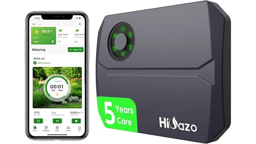 wifi enabled four zone sprinkler