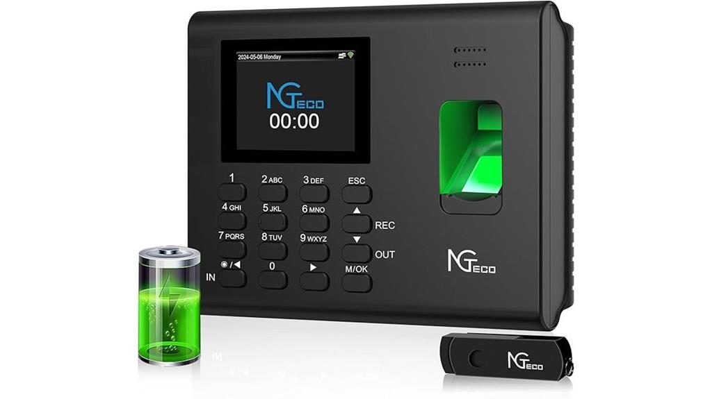 wifi fingerprint time clock