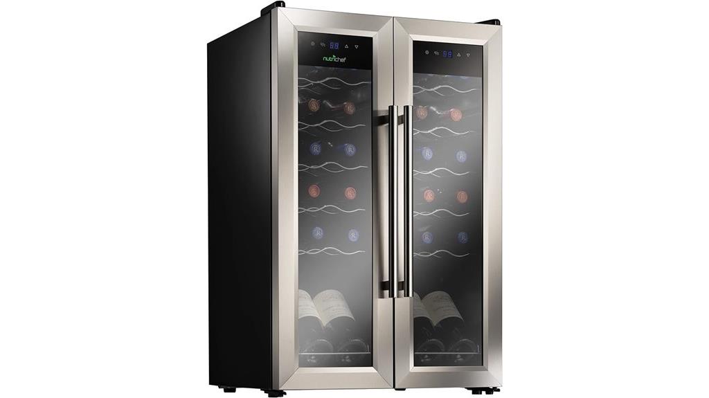 wine fridge with dual zones