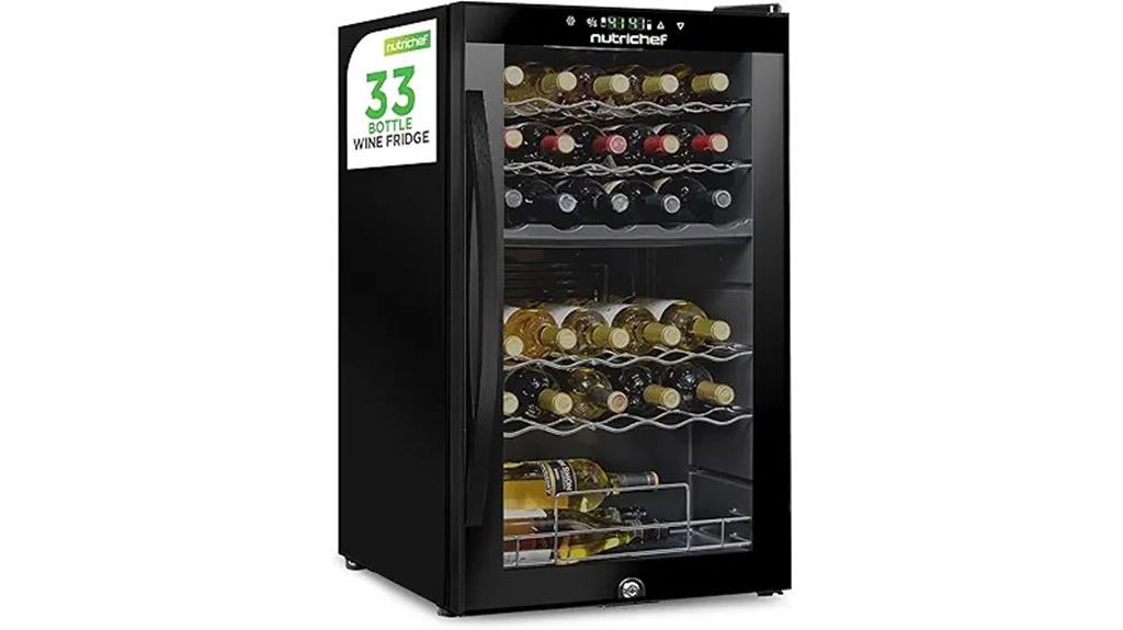 wine fridge with dual zones