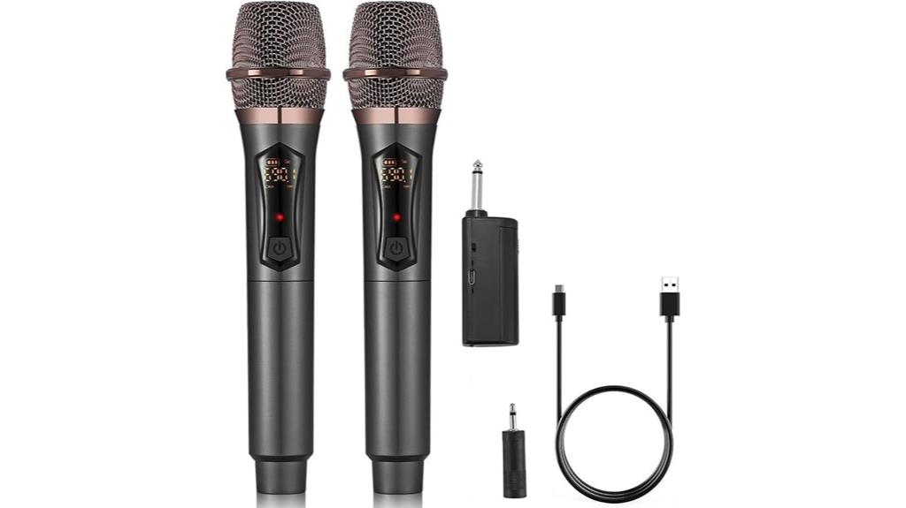 wireless microphone with rechargeable receiver