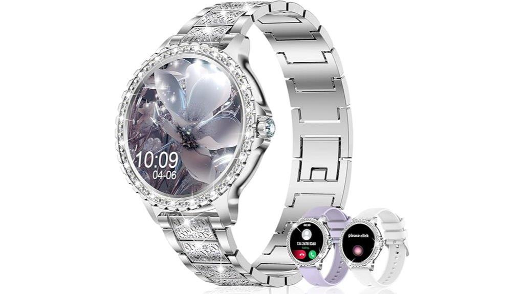 women s diamond smartwatch with call