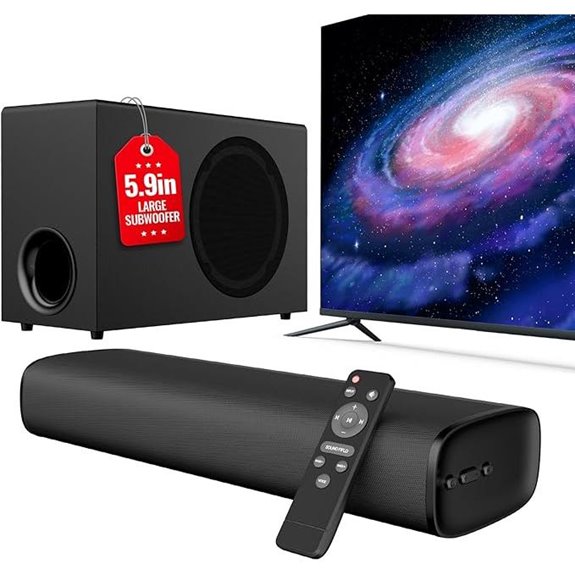 Upgraded Sound Bar with 110W Subwoofer and Bluetooth