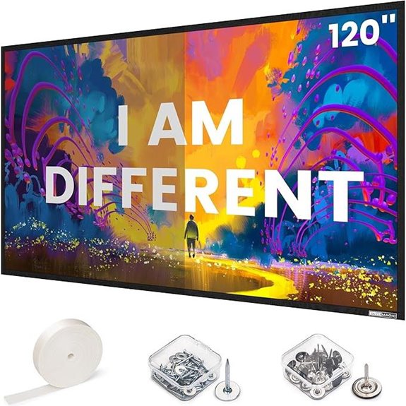 SilverMagic 120-inch ALR Wall Mount Projector Screen