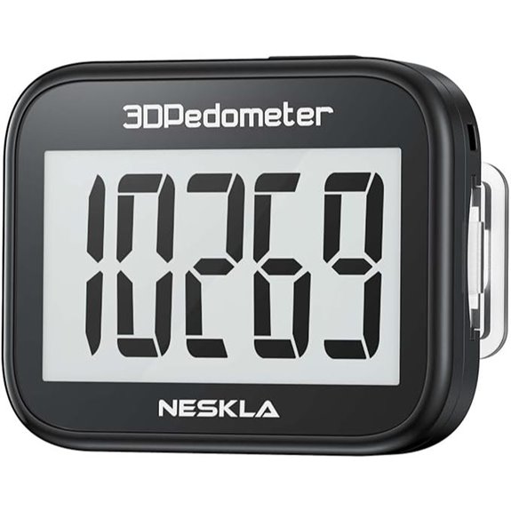 3D Pedometer with Digital Display and Clip