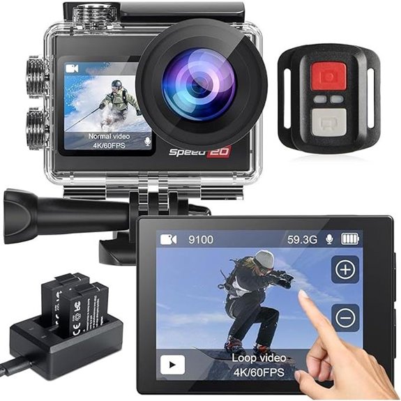 4K Action Camera with Touch Screen and Waterproofing