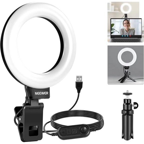 5 inch clip on ring light
