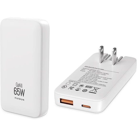 65W GaN USB-C Charger with 2 Ports