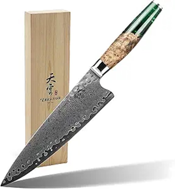 Japanese Gyutou Knife 8-Inch Handcrafted Damascus Steel