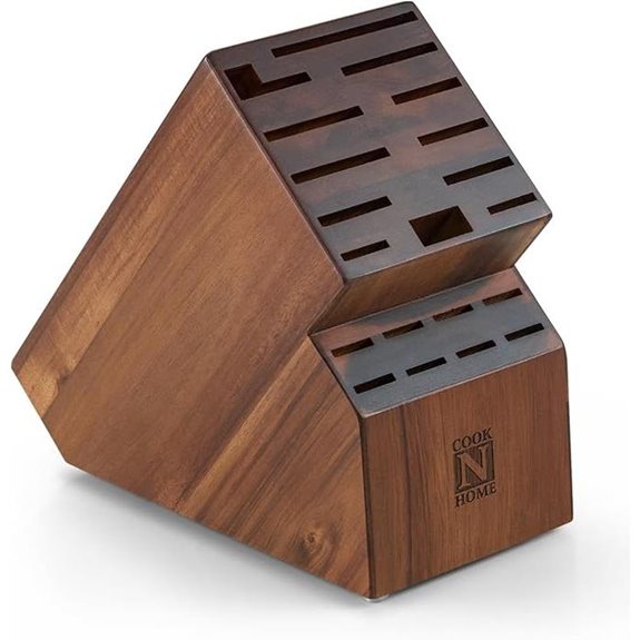 Cook N Home Acacia Wood Knife Block (20 Slots)