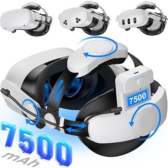 Kawaye Meta Quest 3/2 Head Strap with Hot-Swap Batteries