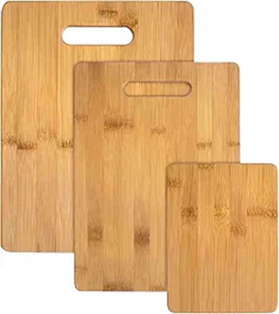 Totally Bamboo 3-Piece Wooden Cutting Board Set