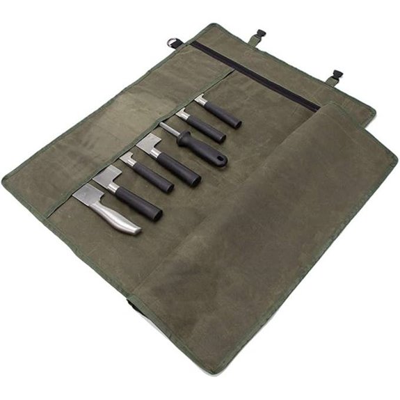 Chef's Knife Roll Bag with 10 Slots and Pockets