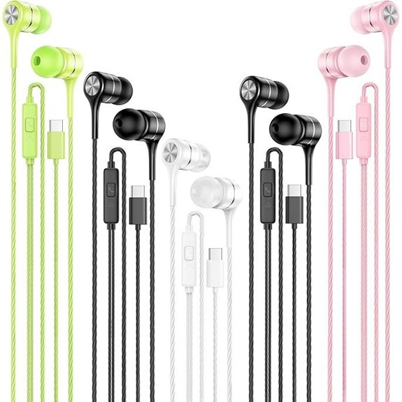 USB-C Earbuds with Microphone 5-Pack for Smartphones