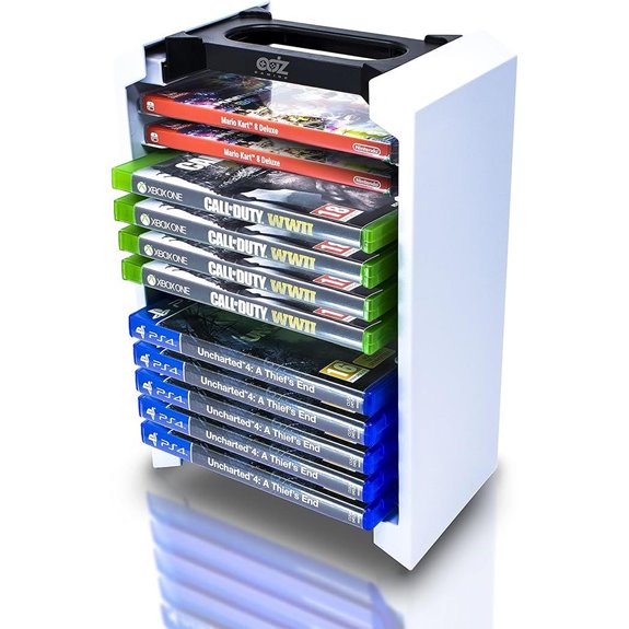 Game Storage Tower for PS4 Xbox Switch Blu-Ray