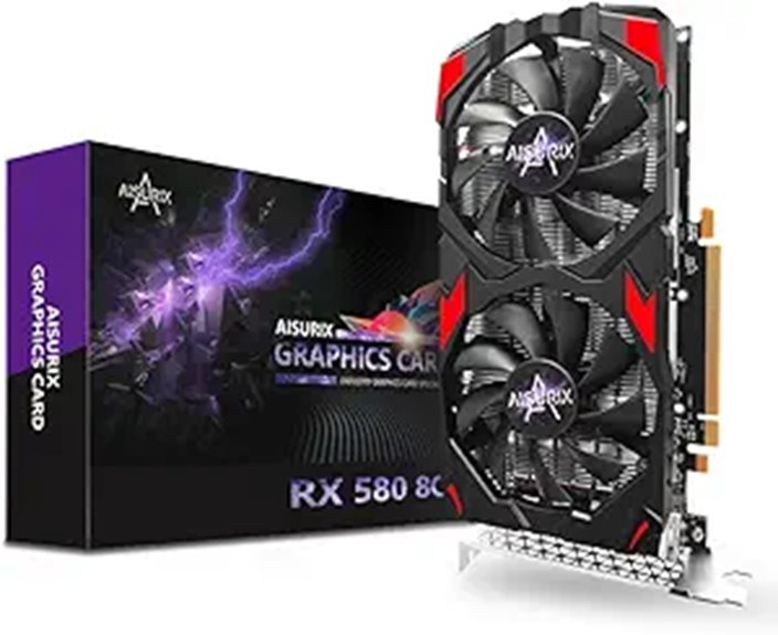 AISURIX RX 580 Gaming Graphics Card with Freeze Fan