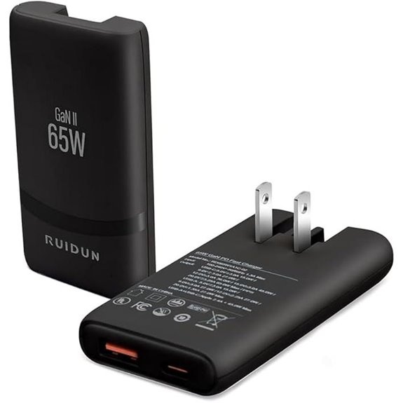 65W GaN USB-C Dual-Port Charger for MacBook and Smartphone