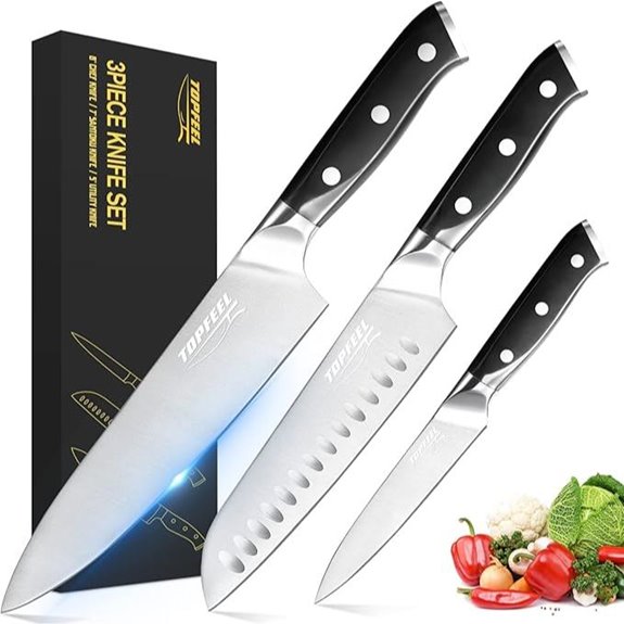 Professional Chef Knife Set (3 pcs High Carbon Steel)