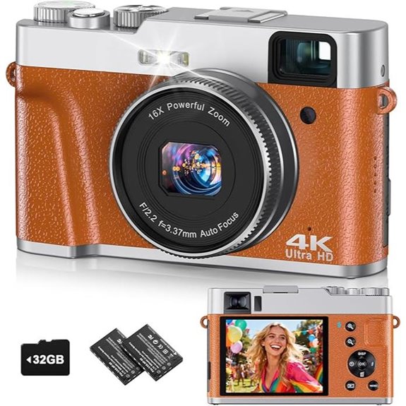 4K 48MP Digital Camera with Zoom and Micro SD