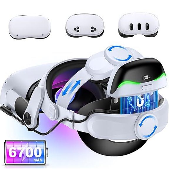 VR Headset Battery Strap with Hot-Swappable 6700mAh