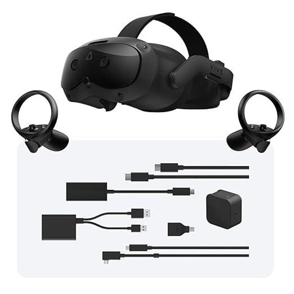 HTC Vive Focus Vision XR Wired VR Headset Bundle