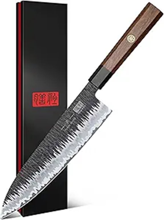 SHAN ZU 8-Inch Japanese Chef Knife with Rosewood Handle