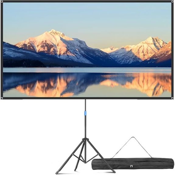 Portable 80-Inch Indoor/Outdoor Projector Screen with Stand
