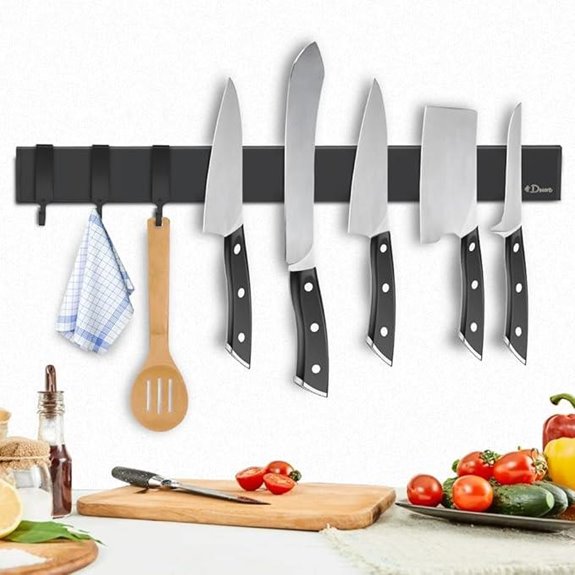 Dmore Magnetic Wall Knife Holder with Hooks