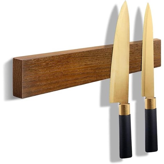 Magnetic Wood Knife Holder with No-Drill Adhesive