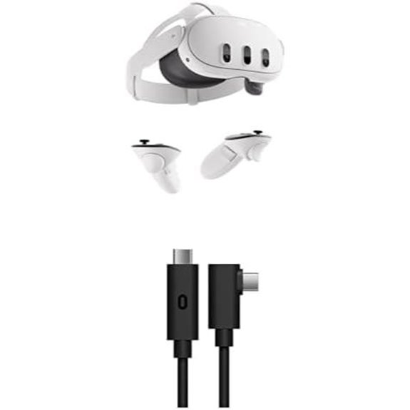 Meta Quest 3 512GB VR Headset Bundle with Link Cable