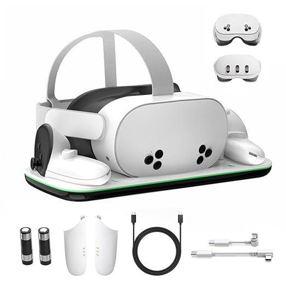 Meta Quest 3 Charging Dock with Rechargeable Batteries