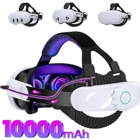 Oculus Quest 3/2 Battery Head Strap with 10,000mAh