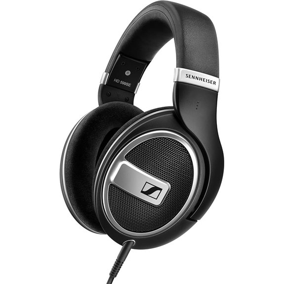 open black wired headphones