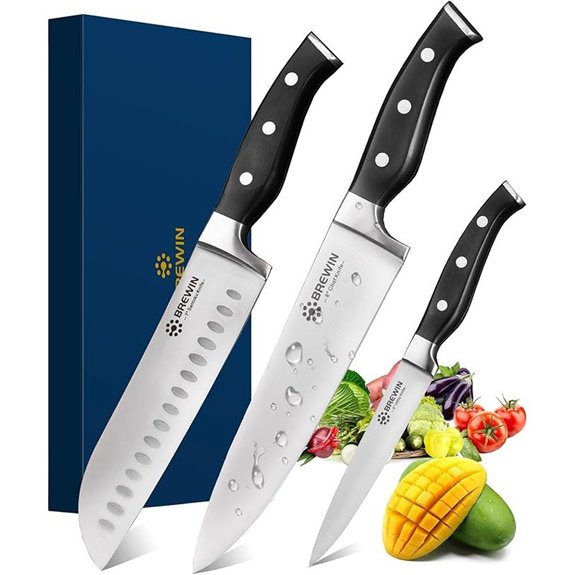 Brewin Professional Japanese Chef Knife Set (3-Piece)