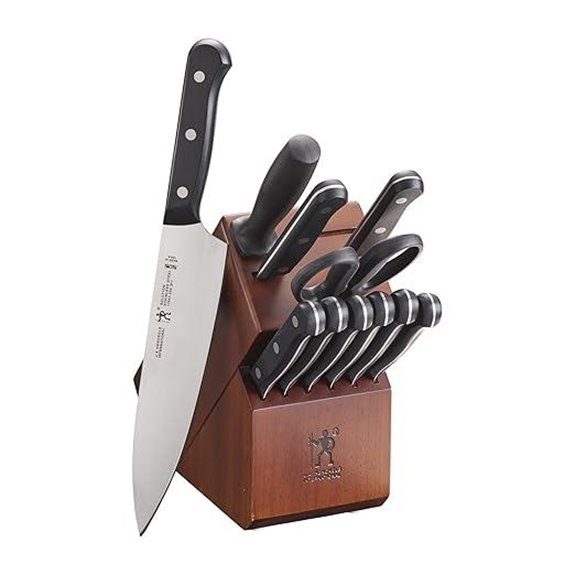 HENCKELS 12-Piece Knife Set with Walnut Handle