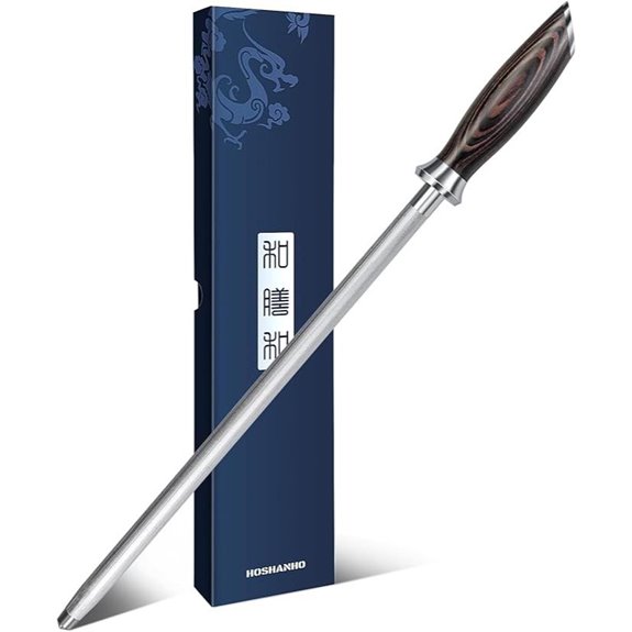 HOSHANHO 12-Inch Professional Kitchen Knife Sharpener Steel