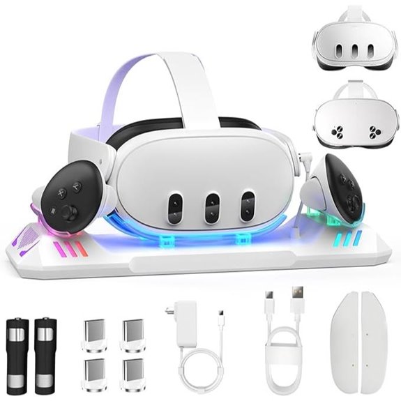 Meta Quest 3 Charging Dock with Batteries & USB-C