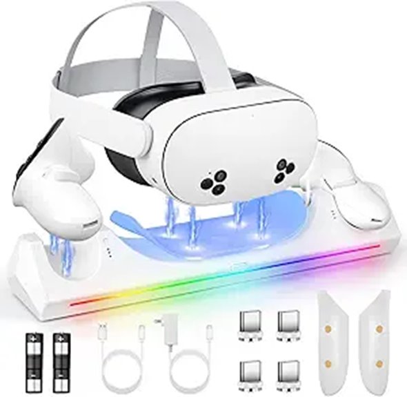 Meta Quest 3S Charging Dock with Batteries and USB-C