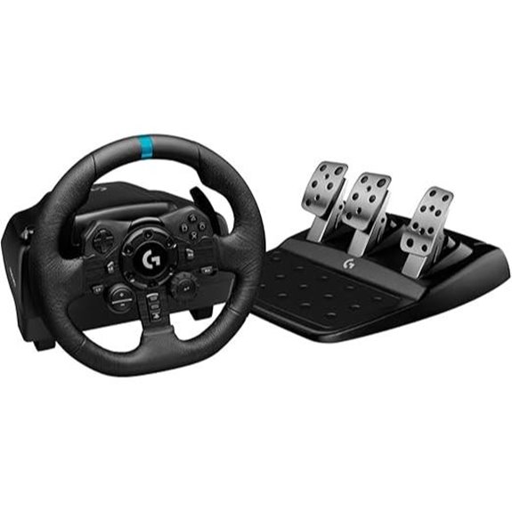 Logitech G923 Racing Wheel and Pedals for PS5 PS4 and PC - Black (Renewed)