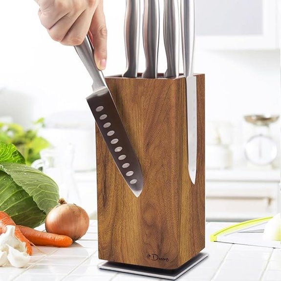 Dmore Magnetic Knife Block with 360° Rotatable Magnet