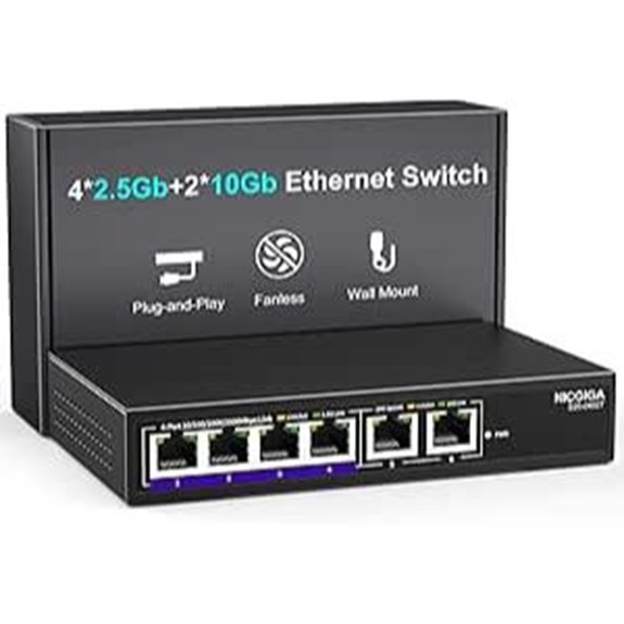 NICGIGA 6-Port 10Gbps Ethernet Switch for Network Devices