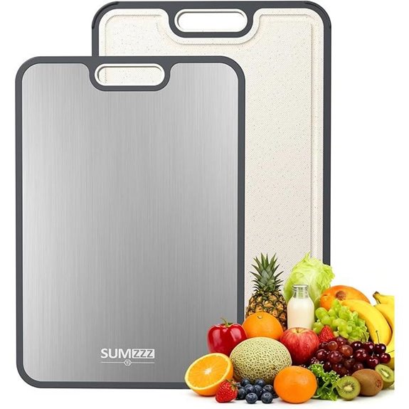 Titanium Double-Sided Kitchen Cutting Board (15”x10.3”)