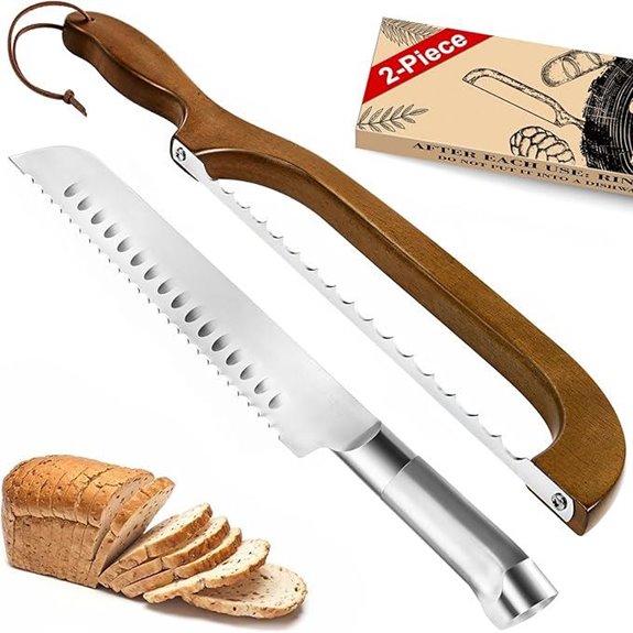 2-Pack Sourdough Bread Knives with Serrated Edge