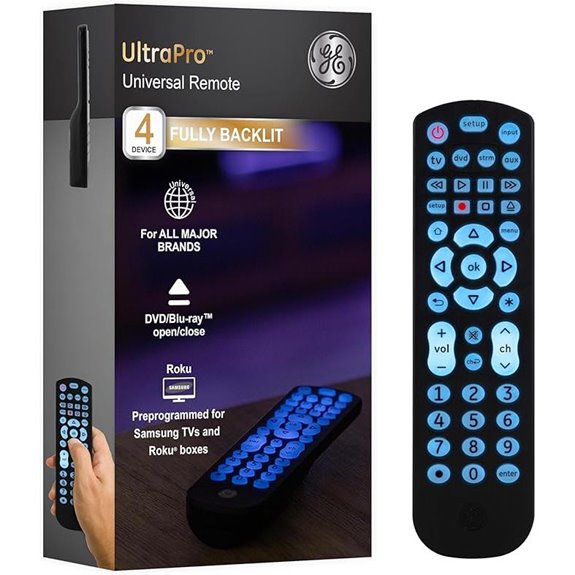 GE Universal Backlit Remote for Smart TVs and Devices