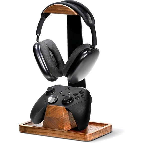 UPERGO Walnut Headset & Controller Stand