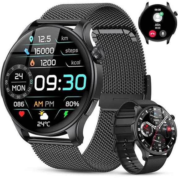 Smartwatch for Men Women Fitness Waterproof Heart Rate