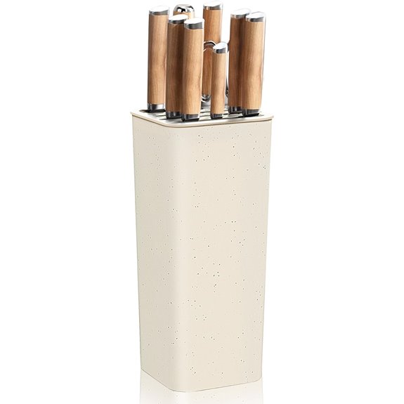 NEWE Knife Block Holder with Wavy Slots Space-Saving