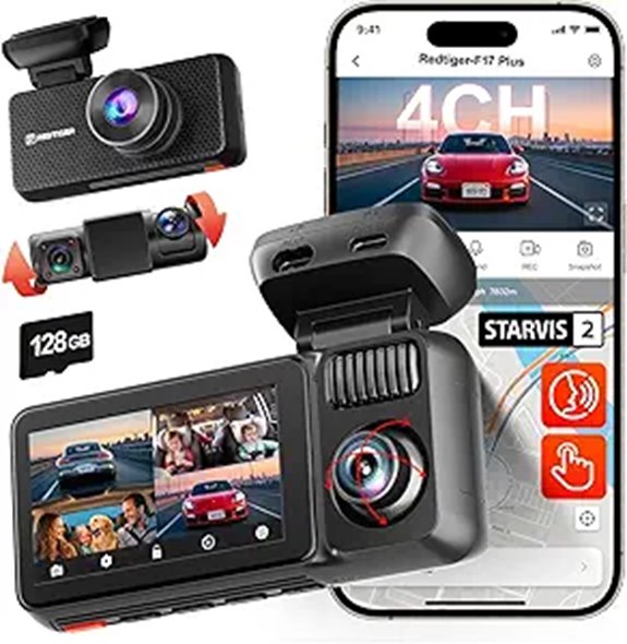 REDTIGER F17 Plus 4-Channel Dash Cam with WiFi